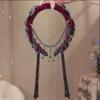 Exquisite Braid Flower Hair Hoop Sweet Elegant Headband Photo Props Wide Hair Band  Holiday Decor