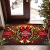 1 Piece Holiday Carpet Santa Claus and Elk Welcome Door Mat 100% Polyester Home Decoration Rug Atmosphere Full Bedroom Carpets