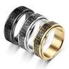 Vintage Viking Celtic Knot Rune Rings Rotating Stainless Steel Anti Stress Anxiety Relife Spinning Ring Men Anillo Antiestres