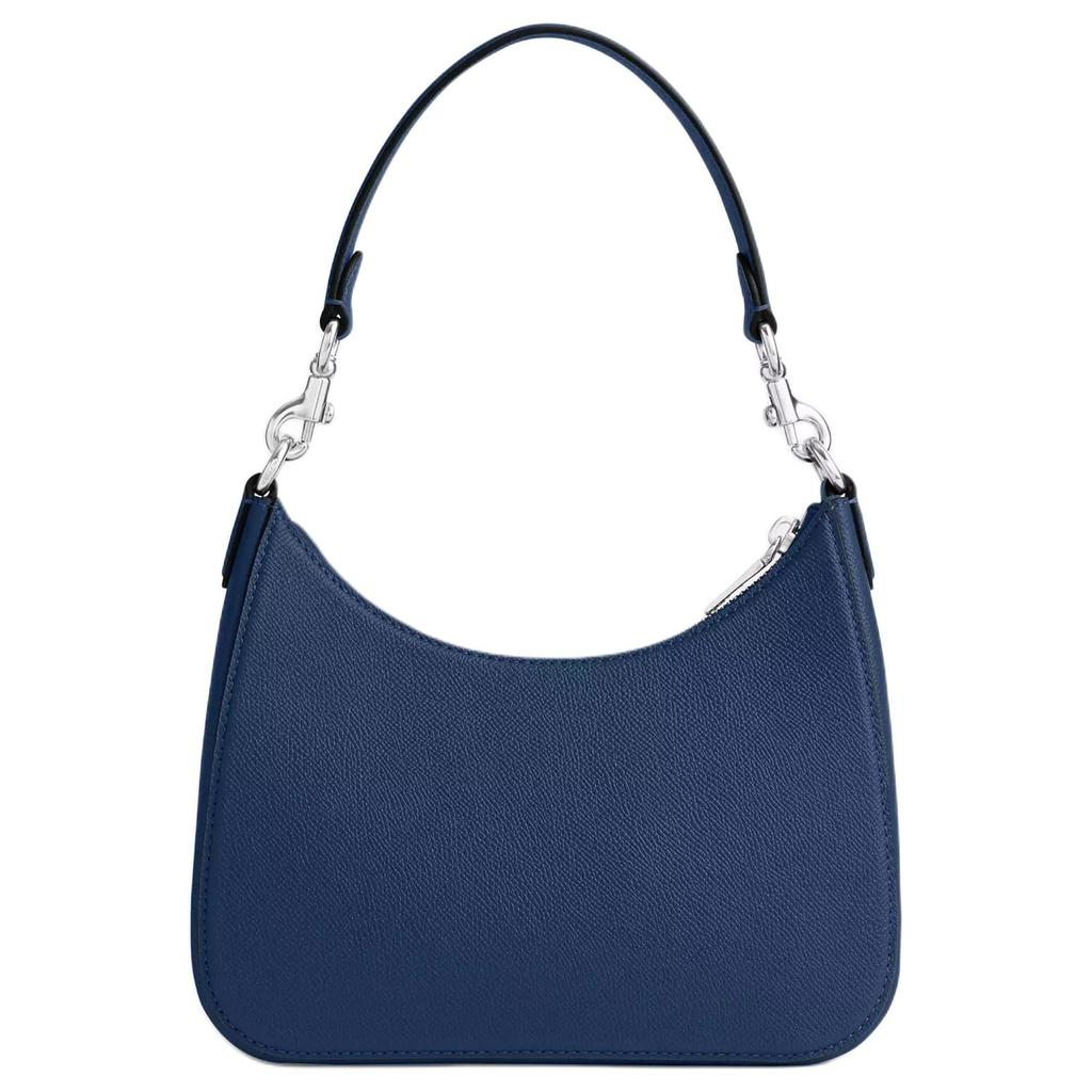 Coach Hobo 23 Logo Letter Tag Hardware Zipper Crossgrain Leather Handheld Shoulder Crossbody Bag Medium Unisex Bags Dark-Blue CJ842-DEB