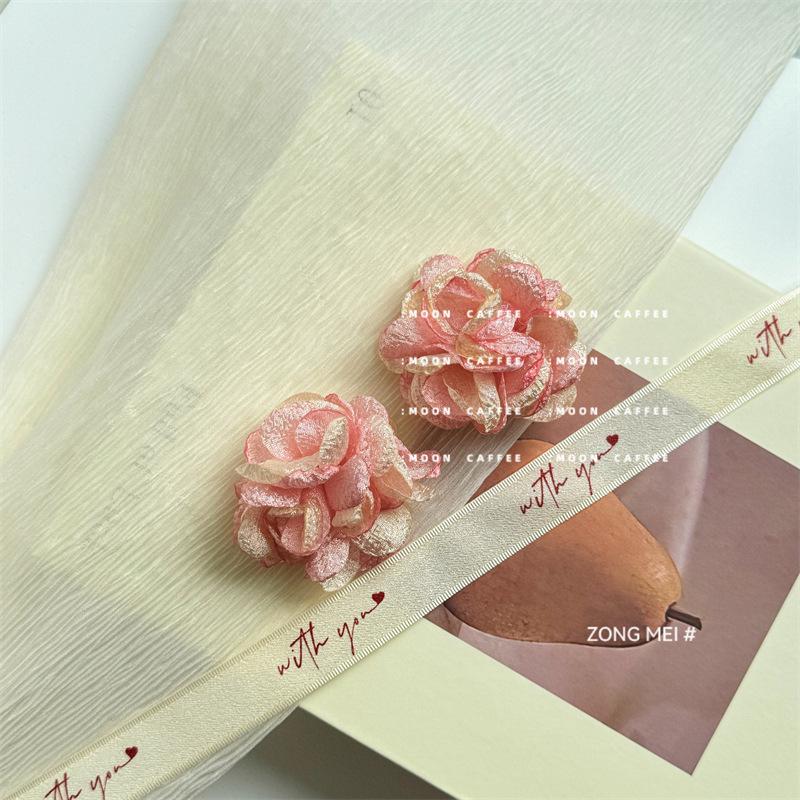 Exquisite 2026 Large Pink Camellia Pearl Dangle Earrings - High-End Design