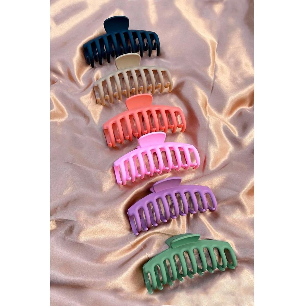 

Set of 6 Large Colorful Non-Slip Claw Hair Clips - Girls Hair Accessories 4 PRİCE