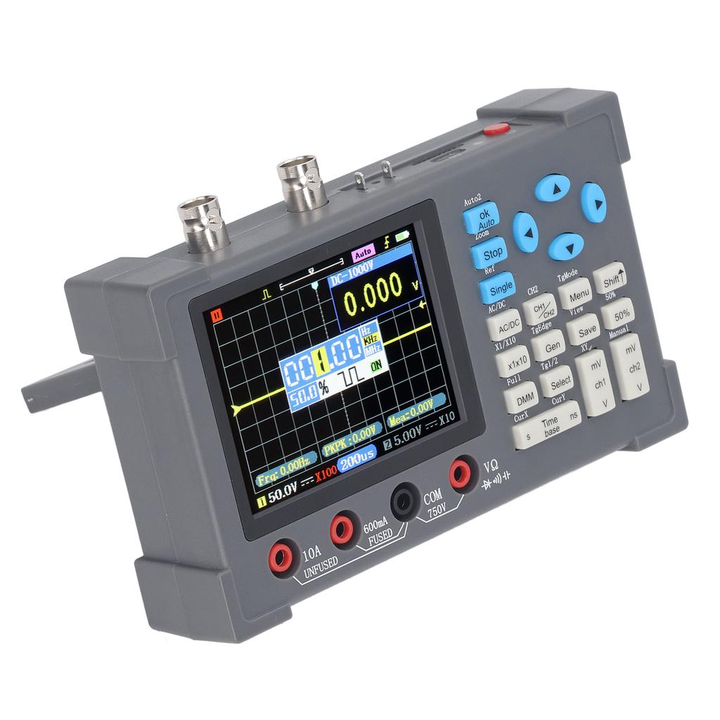 Digital Oscilloscope 3 in 1 Multimeter Signal Generator 120M 250MSa s 3.2in Display 2 Channel