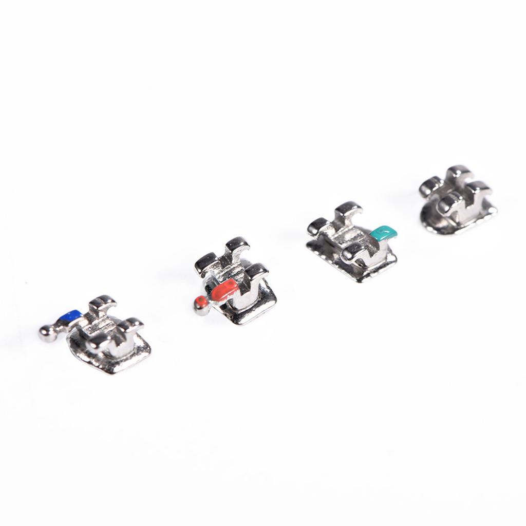 10 Packs Metal Dental Teeth Orthodontics Brackets Braces Mini Roth 022 Mesh Base 3 Hooks