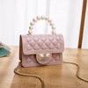 Women's Crossbody Argyle Jelly Bag with Pearl Coin Purse