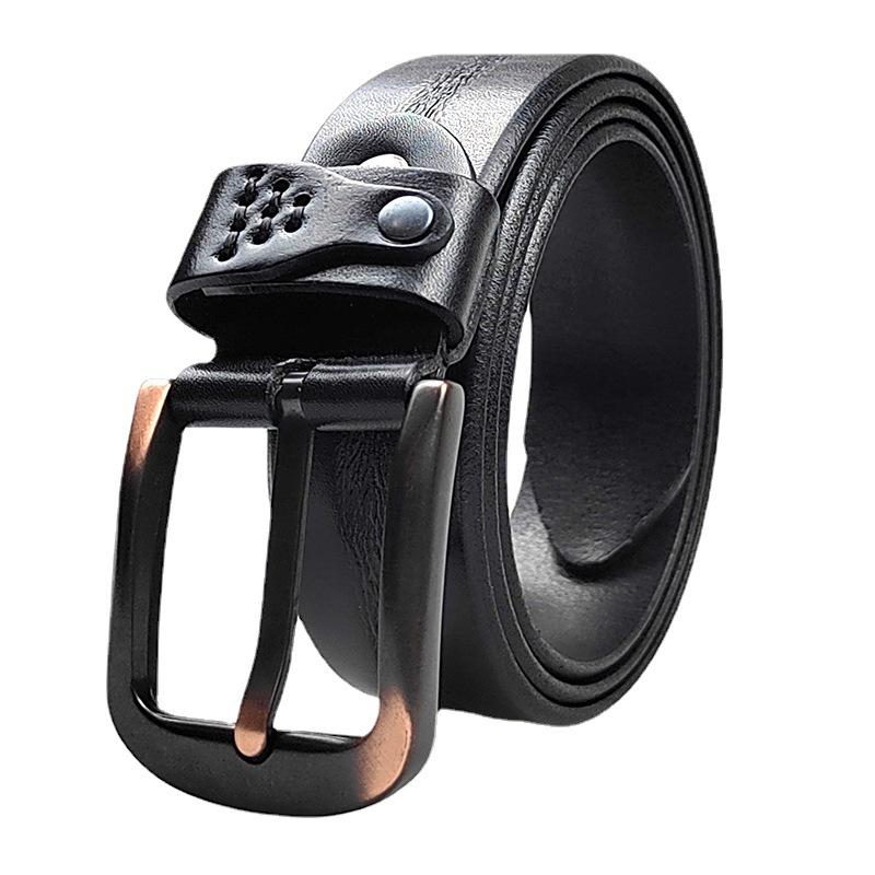 Belt Men'S Leather Handmade Casual Retro First Layer Cowhide Belt Youth Pure Cowhide Young People Trend Belt