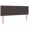 Box Spring Bed with Mattress Dark Brown 140 X 190 Cm Fabric