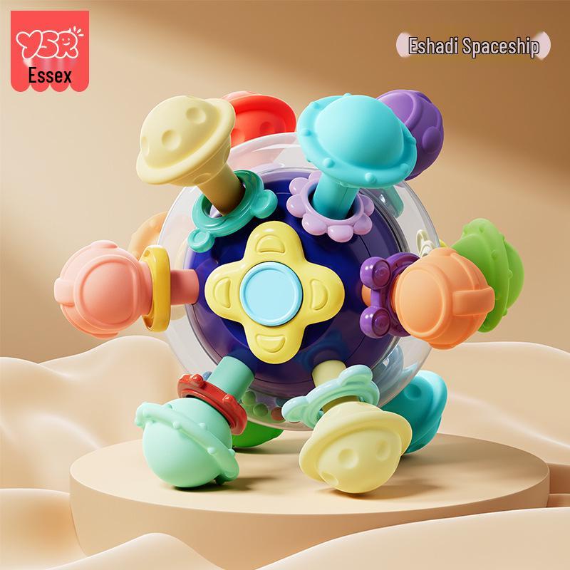 Manhattan Atom Ball Baby Toy: Educational Teether for 3-6 Months, Grasping Training for Babies 0-1 Year Old