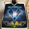Custom Name Hellas Verona FC Flannel Blanket, High quality Comfortable for All Seasons, Home Decor, Warmth and Comfort