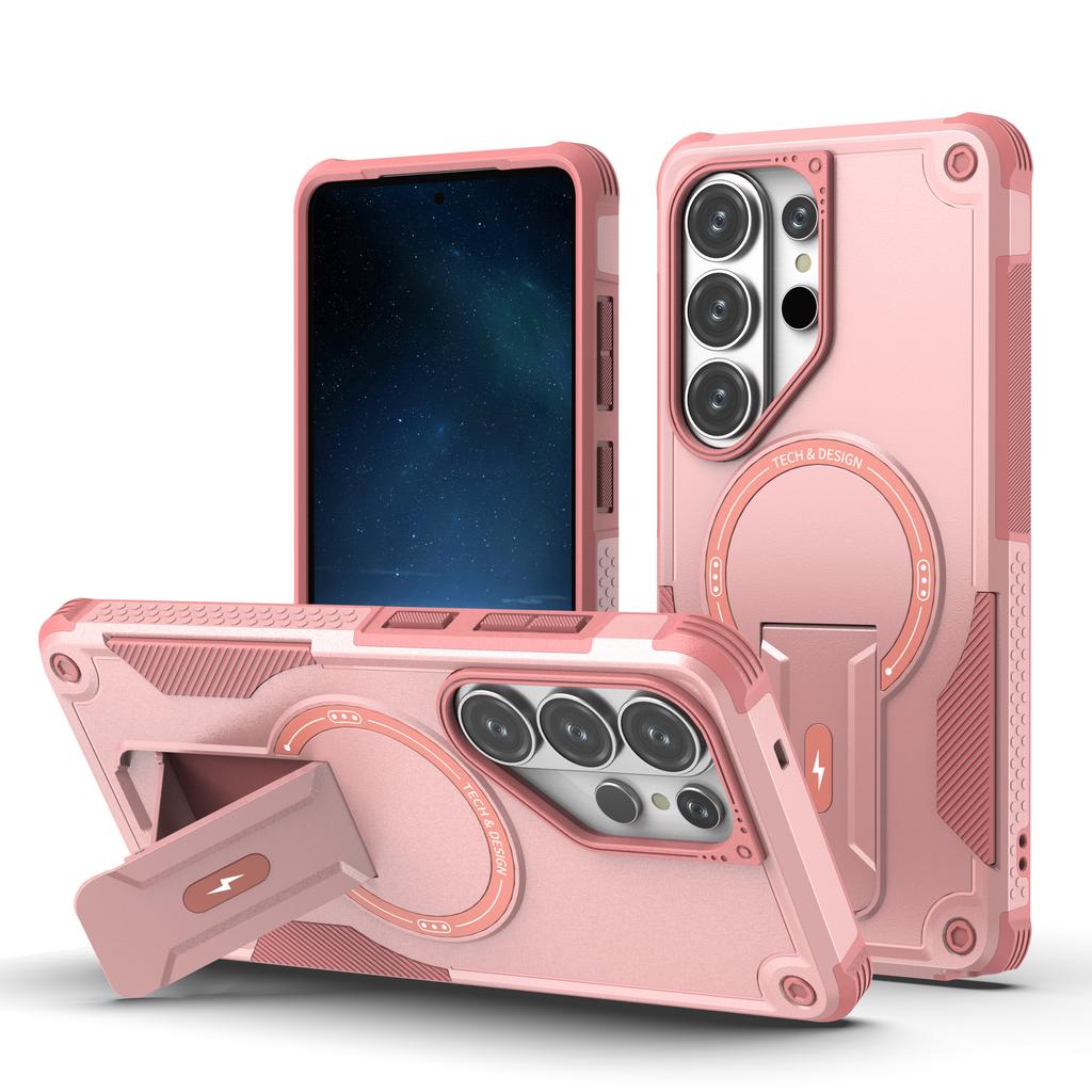 Magnetic Phone Case For Samsung S26 Ultra S25 Plus S24 A16 A16 A57 A37 Lens Protection invisable Bracket Wireless Charging Cover