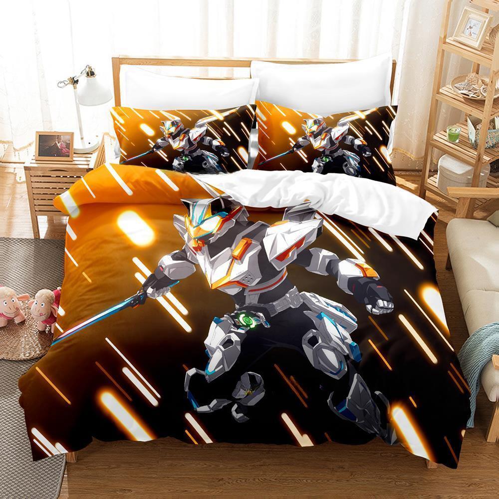 Kamen Rider Geats Bettwäsche-Set, Einzelbett, Doppelbett, Queensize-Bett, Kingsize-Bett, Schlafzimmer für Erwachsene und Kinder, Bettbezug-Set, 3D-Anime-Bettlaken-Set