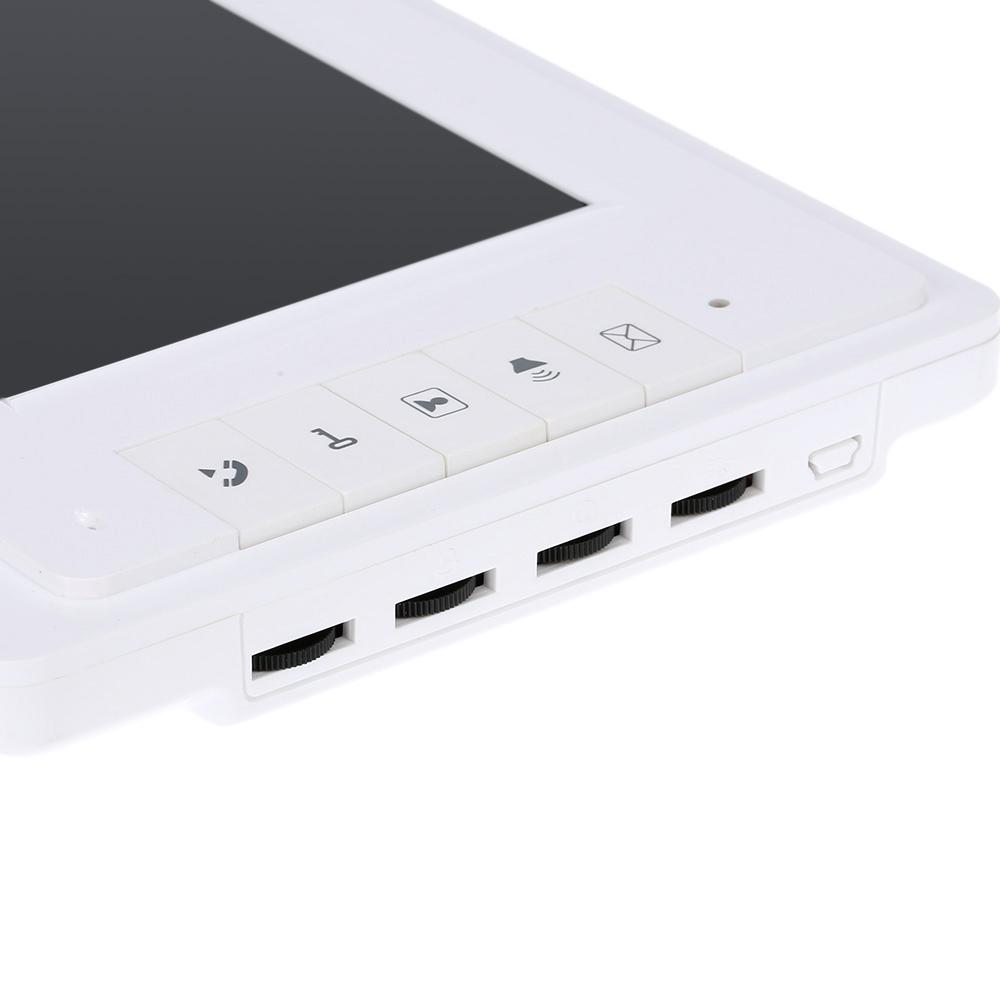 7" systém kabelového videotelefonu Vizuální domovní zvonek s vnitřním monitorem a venkovní kamerou