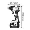 Visseuse à chocs sans fil 18V Bosch Professional avec clé Deux et transport (Inclut Batteries 6.0Ah, Chargeur, Mallette) GDX18V-200C6