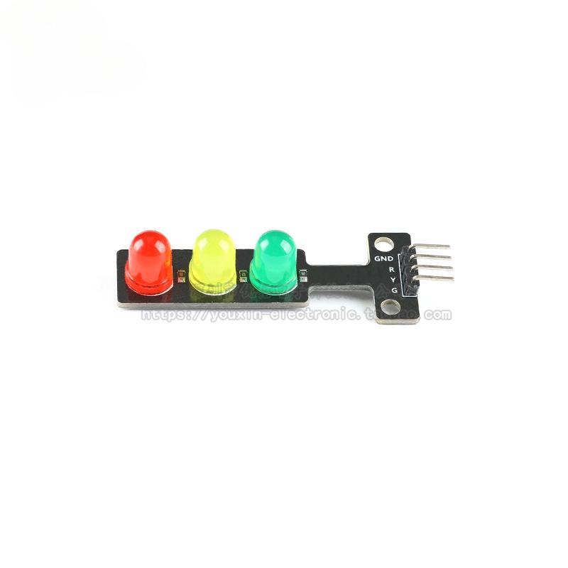 5V Three-Color LED Traffic Light Module: Red, Green, Yellow for Electronic Projects