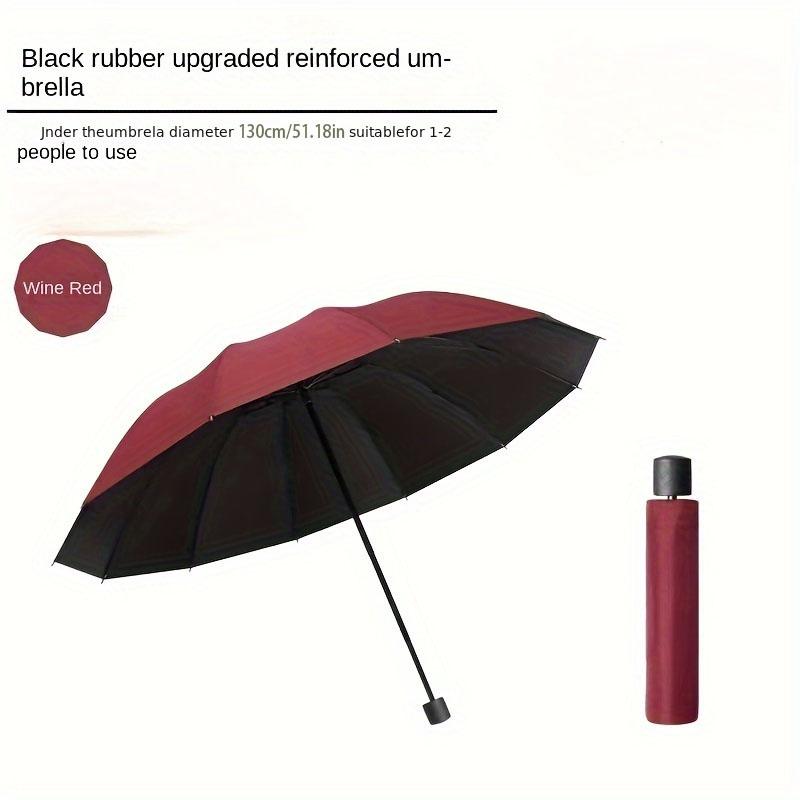 130cm Extra Large Triple Fold Rain and Rain Umbrella Effective Rain Protection Effective Wind Resistance UV Resistance