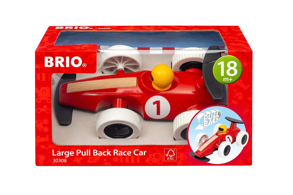 BRIO WORLD Large Pull Back Racing Car 30308 Ages 18 months and up (Racing cars, vehicles, toys)