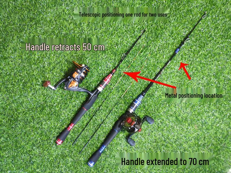 Compact 60-80cm Portable Fishing Rod – Mini Raft, Casting, Surf, and Ice Lure Rod