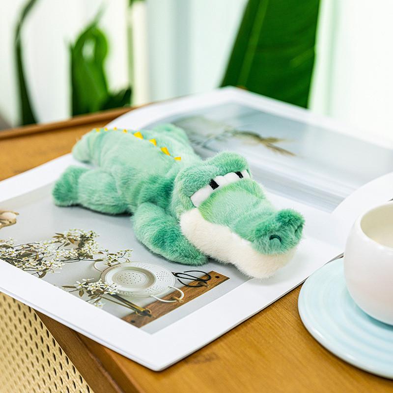 Green Cartoon Cute Sitting Crocodile Plush Toy Pendant For Bag Decoration