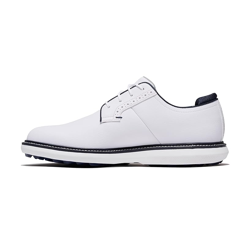FootJoy Traditions SL Golf Shoes (57948J), Men's, White, Size 25.5 cm, 3E