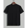 Men's Summer Casual Loose Tee Cotton Letter Print Round Neck Short Sleeve T-shirt Top for Man