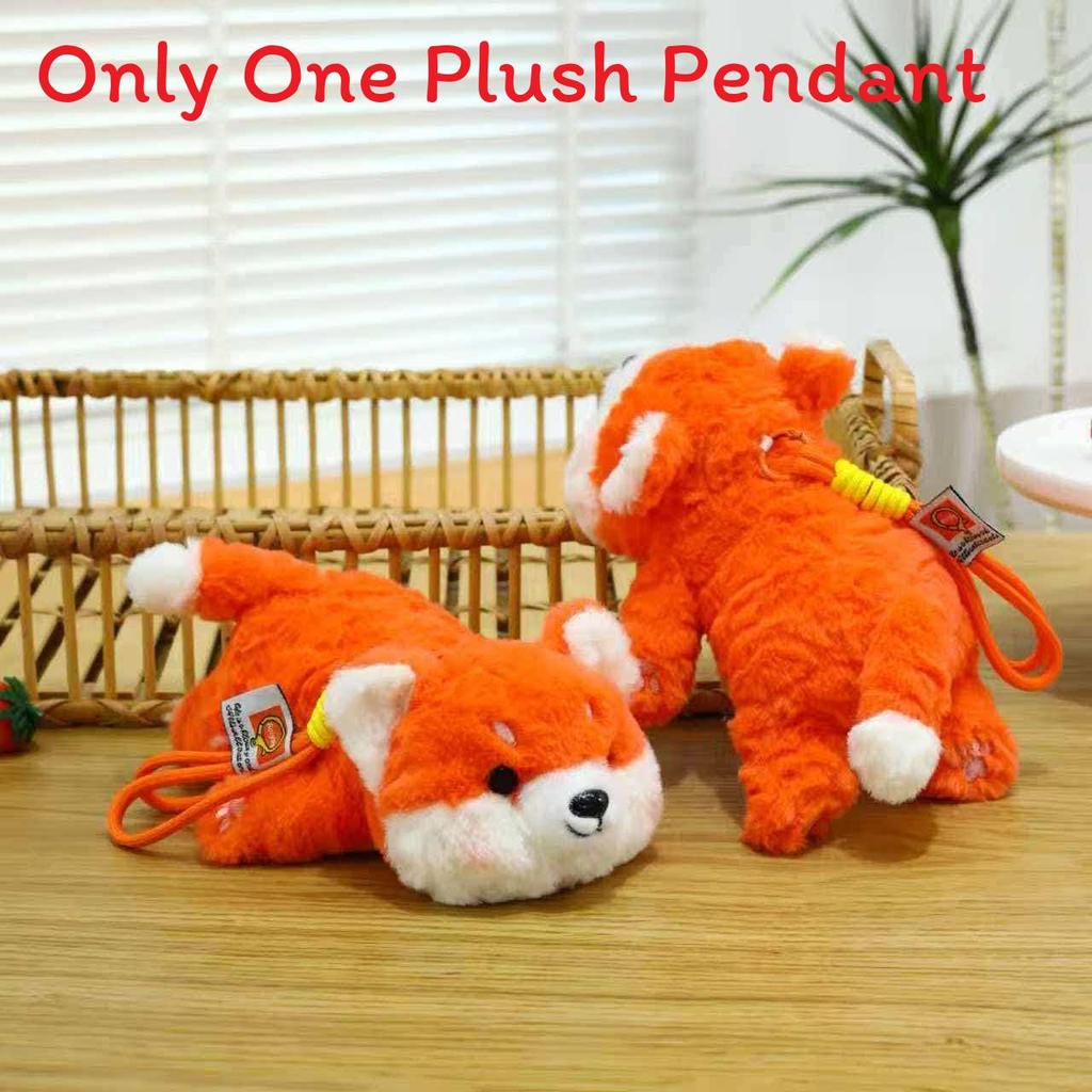 Plush Fox Keychain With Cord Cute Animal Pendant For Kids And Adults