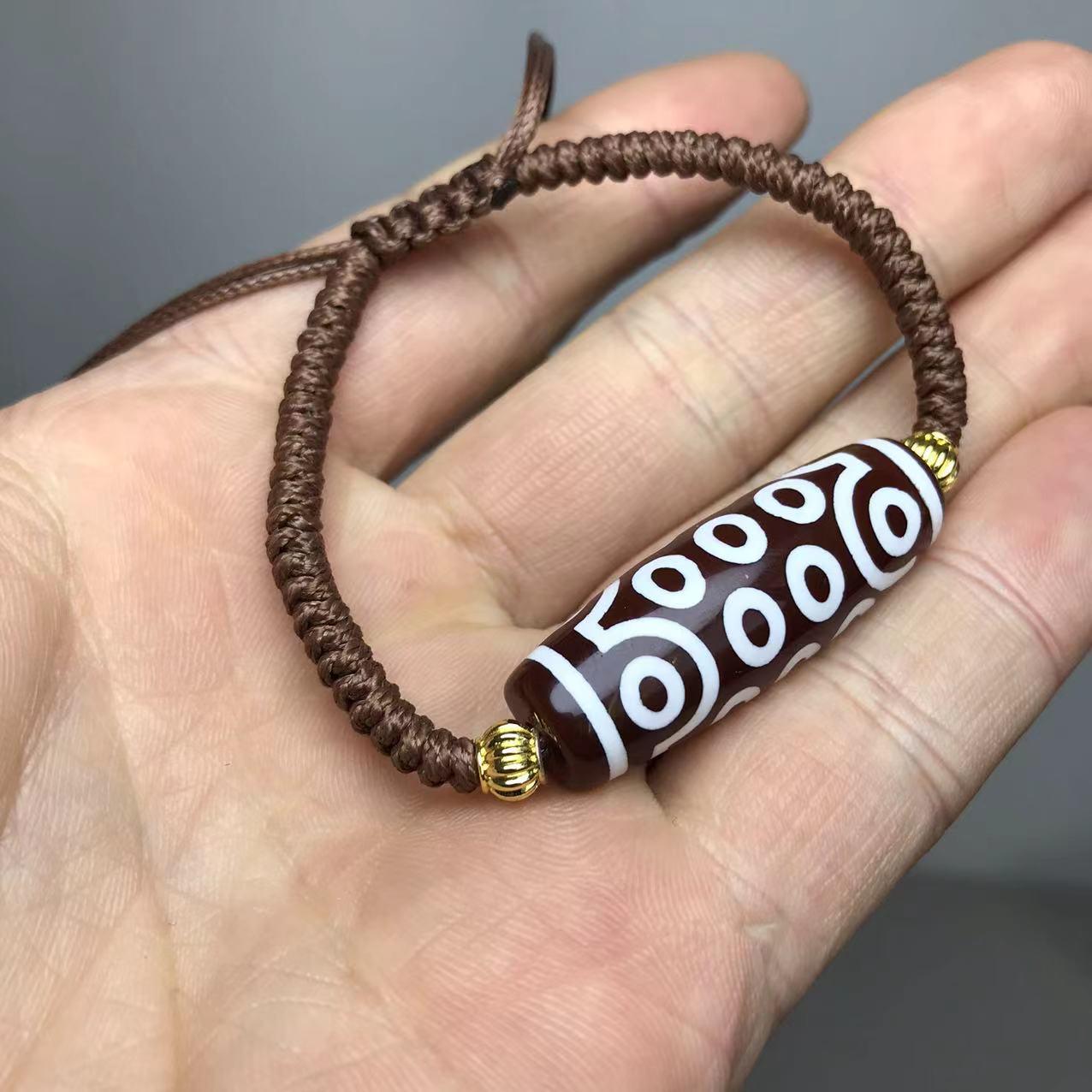 Tibetan Agate New Year Hand-Woven Bracelet with Tibetan Beads