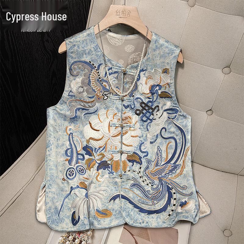 

Sishe Women s New Chinese Style Short Layering Vest S