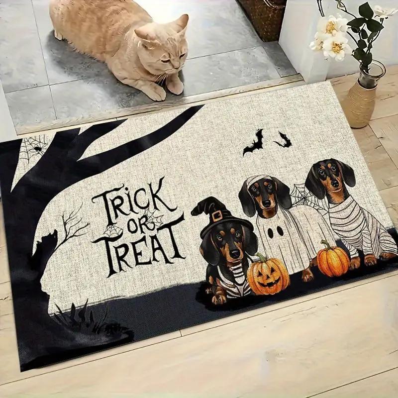Halloween Ghost Printed Kitchen Carpet Living Room Dining Room Laundry Floor Mat Bath Balcony Hallway Non-slip Door Mat