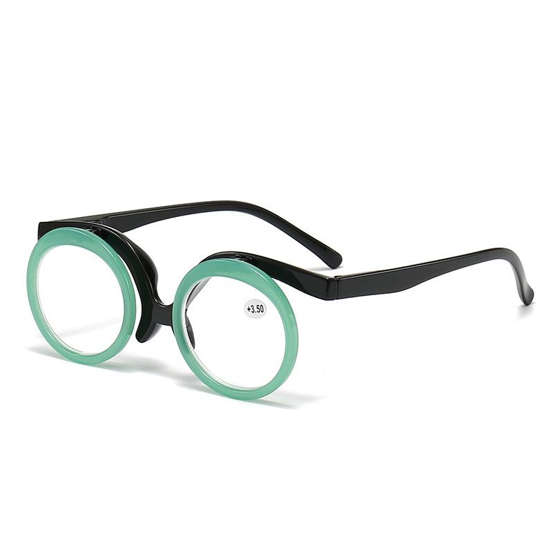 Praktické jednodílné sklopné kosmetické zrcátko pro seniory, nový vícebarevný rám, sklopné nahoru a dolů kosmetické brýle