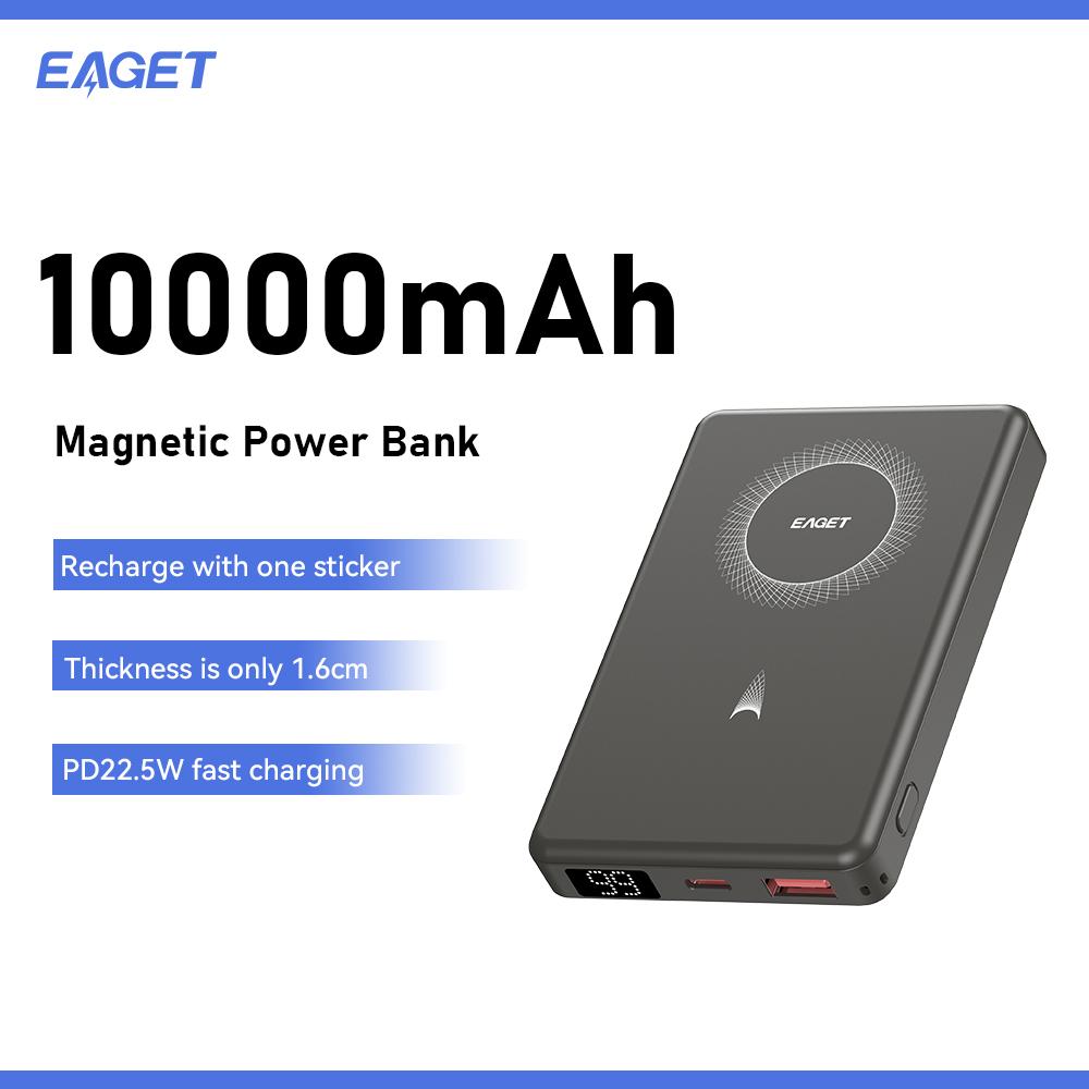 10000mAh Fast Wireless Power Bank  22.5 W Wireless Charging Suitable for Apple 15Pro/ 14Max/ 13/ 12 And Android Mobile Phone (USB/ Type-C)