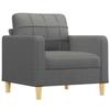 VidaXL Armchair Dark Grey 60 Cm Fabric, Armchair, Tub Chair, Club Chair, Sofa, Comfortable Sofa, Seat of 359076