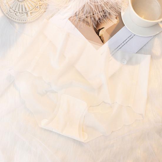 Women Panties Mid Waist Seamless Thin High Elasticity Solid Color Good Breathability Lady Underpants Female Daily Underwear