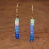 Genuine Blue Opal Beaded Earring, Ethiopian Opal Beads Cluster Earring, Opal Handmade Dangle Earrings for Women, October Birthstone Earring