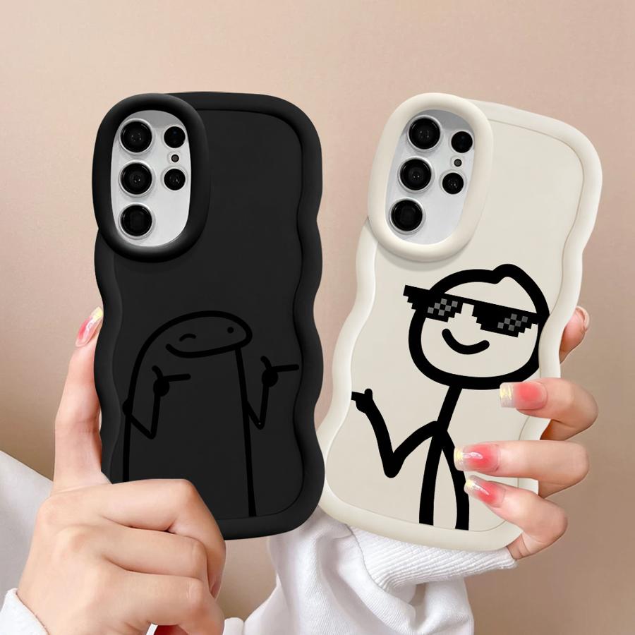 Cool Line People Soft Phone Cover Case for Samsung Galaxy S22 Ultra S24 S20 FE S21 S25 S23 Plus A25 A26 A34 A54 A35 A55 A24 A36