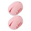 2pcs Makeup Sponge Holder Wet Dry Beauty Egg Storage Box Double Sides Breathable Silicone Makeup Puff Case