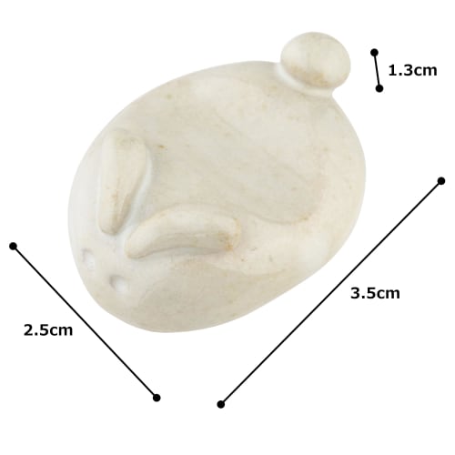 Chopstick Rest, Approximately 4 X 2.7 Cm, Bean Rabbit Design, White, 23464