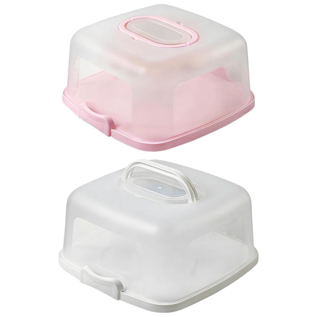 Portable Cake Box 10 Inch Packaging Box Refrigerator Storage Container for Fruits Vegetables Home Outdoor Camping Tool
