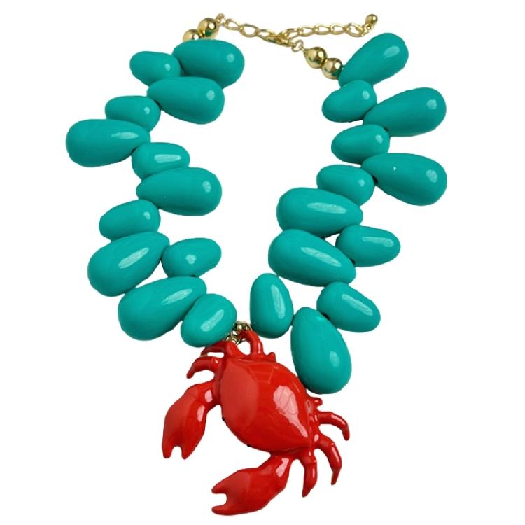 Fashionable Black Crab Necklace Trendy Crab Pendant Neck Chain Jewelry For Women Seeking Individuality