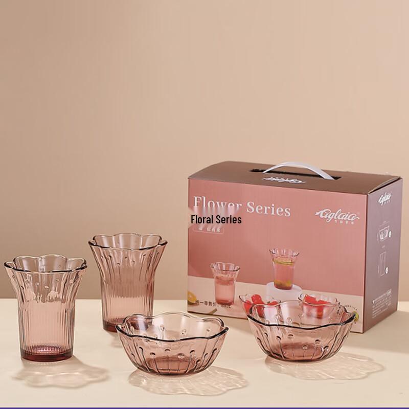 Aglaia Blooming Flowers Glass Dinnerware Set