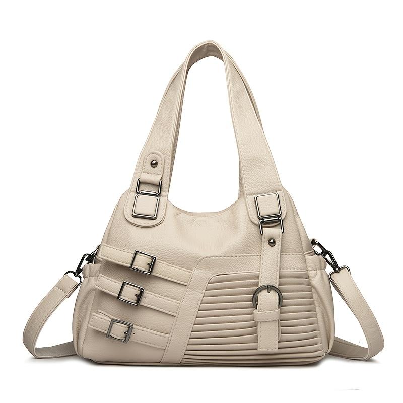 

Женская сумка через плечо из искусственной кожи в этническом стиле, модная женская сумка-тоут, двухслойная основная сумка, сумка, подходящая для поездок на работу, шопинга, свиданий, путешествий и т. д. абрикосовый