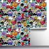 Cartoon Graffiti Pattern 3d Wallpaper Living Room Bedroom Bathroom Wall Paper 3d Home Decor