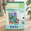 Spiral Bound Drawing Album Trace-By-Groove Guided Coloring Book, Clear Artistic Printing with 20 Decorative And Painting Set for Teens Scenes