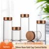 Rose Gold Lid Borosilicate Glass Storage Jar with Moisture-Proof Screw Cap - Test Tube Design for Saffron.