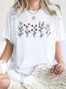 Beautiful Flowers Printed TShirt2026 Unisex Pure Cotton Loose T ShirtsY2K Streetwear AllMatch Summer Clothing Comfortable