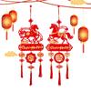 2026 Vietnamese Lunar New Year Horse Pendant Felt Vietnamese Paper-cut Decorative Collectibles Lunar New Year Ornaments
