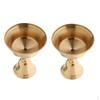Set om 2, Koppar Ljus Ghee Lampa Sockel Tibetisk Mässing Olja