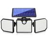 230LED Solar Lamps Wall Light Waterproof IP65 Outdoor Warning Light Strobe Garage Lamp Strobe Light Control Human Body Induction