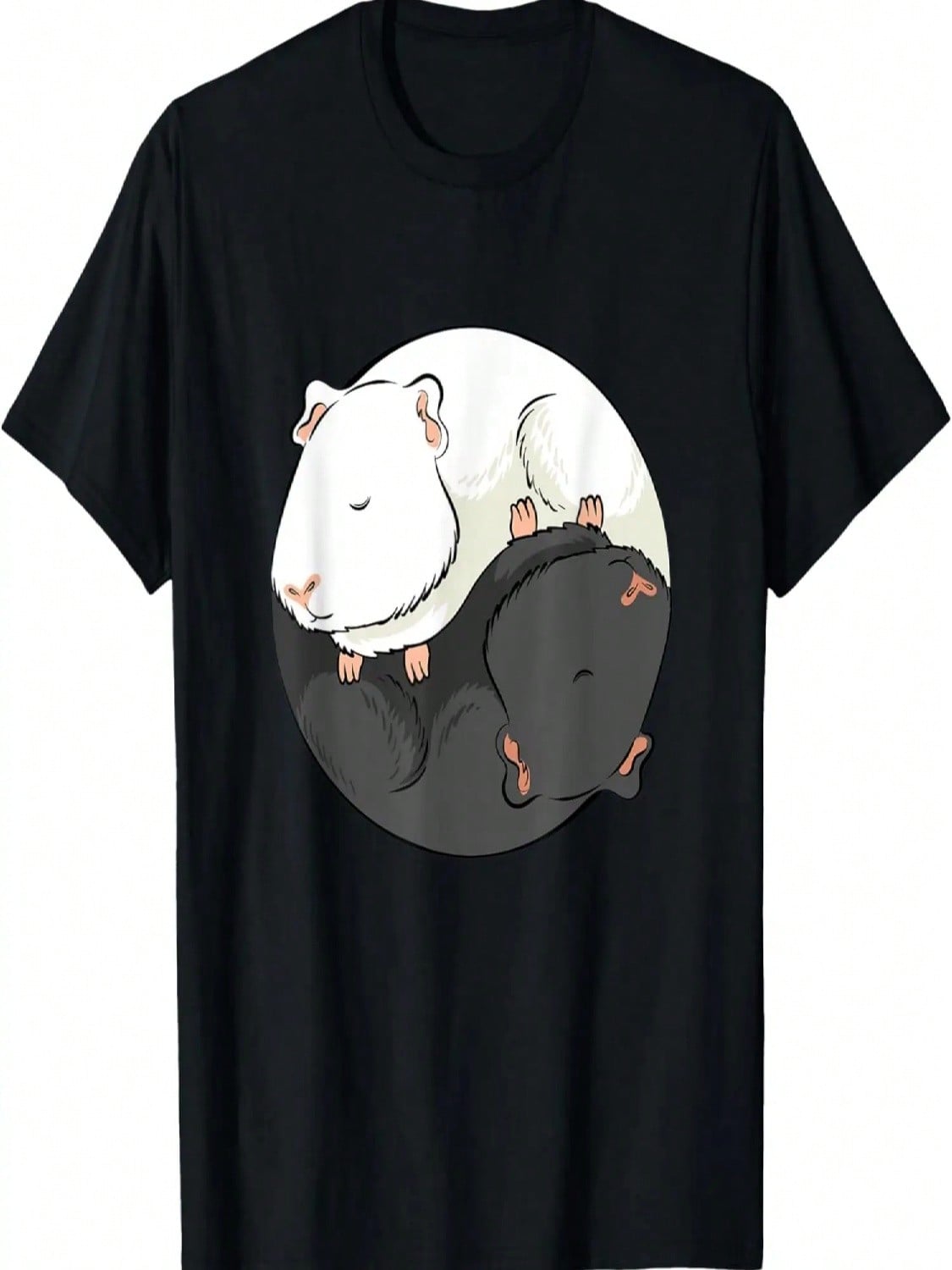 Yin And Yang Guinea Pig Opposites For Guinea Pig Lovers T-Shirt S разноцветный