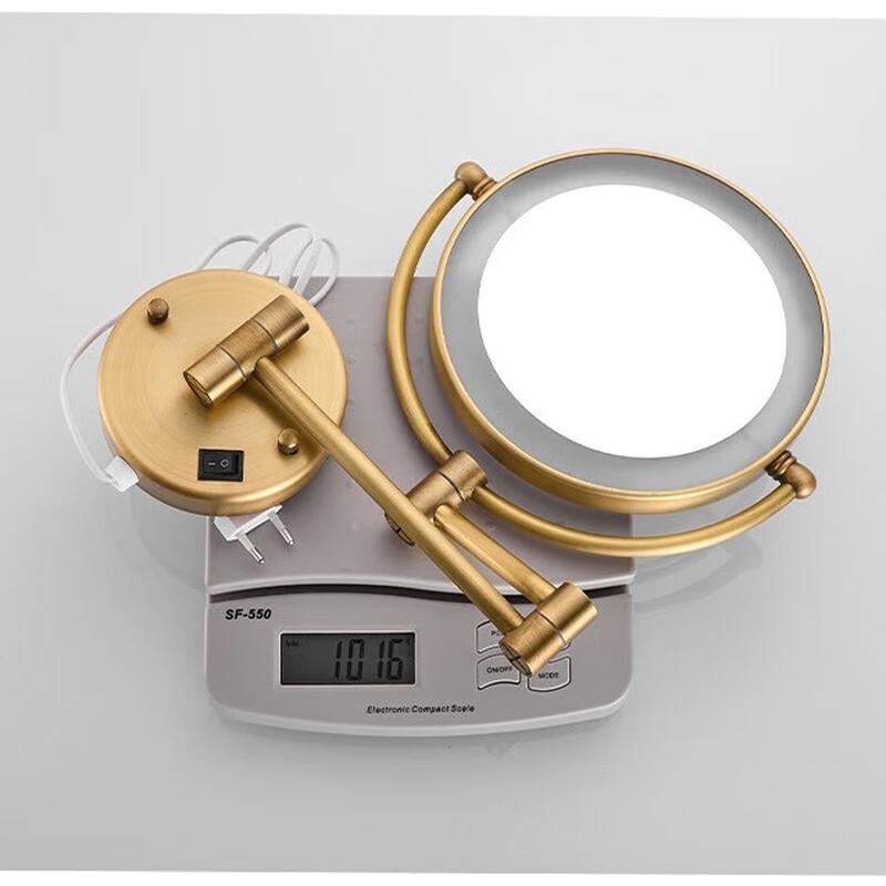 Vintage Foldable LED Lighted Bathroom Makeup Mirror