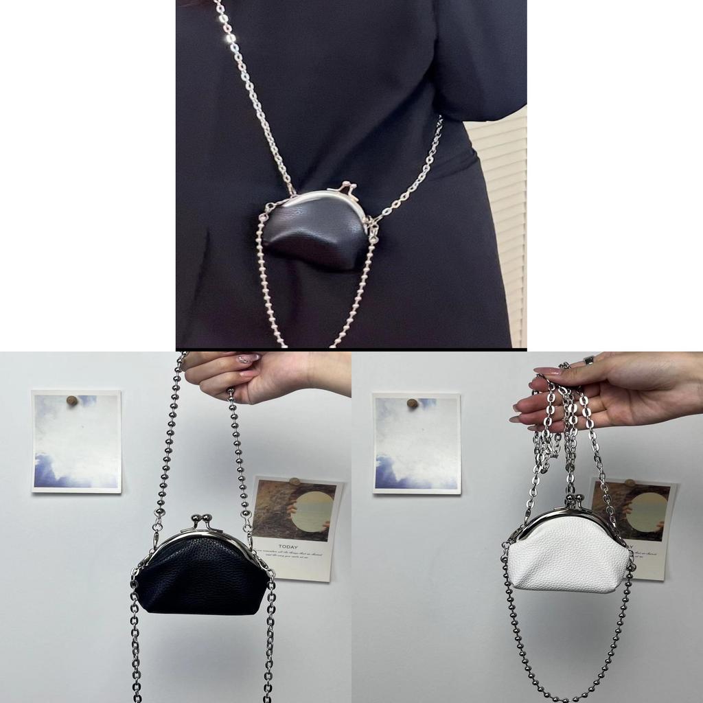 Mini Chain Shoulder Bag With Pu Leather And Woven Details For Daily Fashion